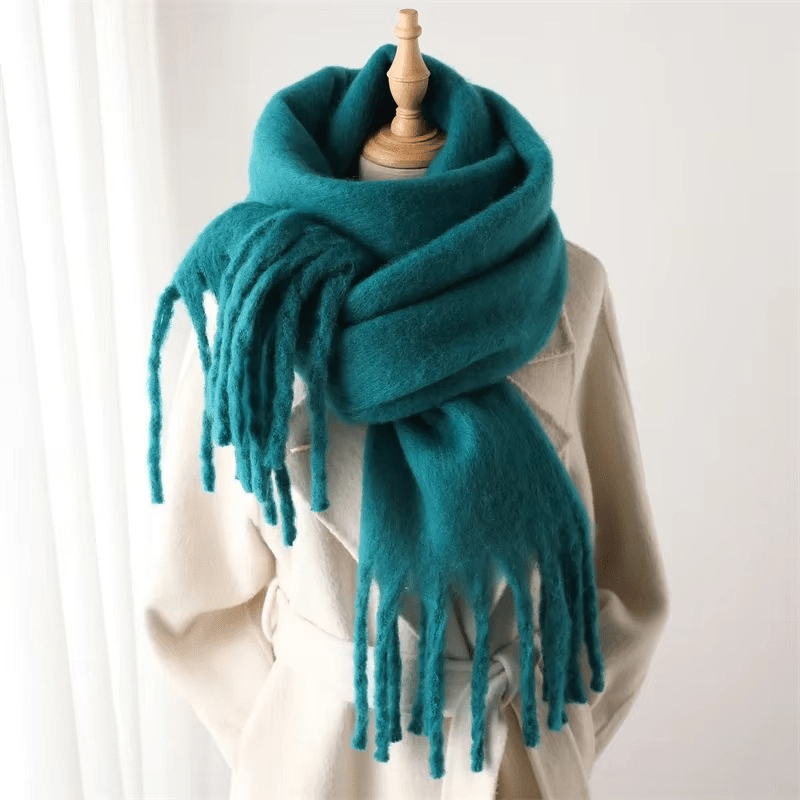 CosyCharm - Écharpe en cachemire doux avec franges pour les chaudes journées d'hiver
