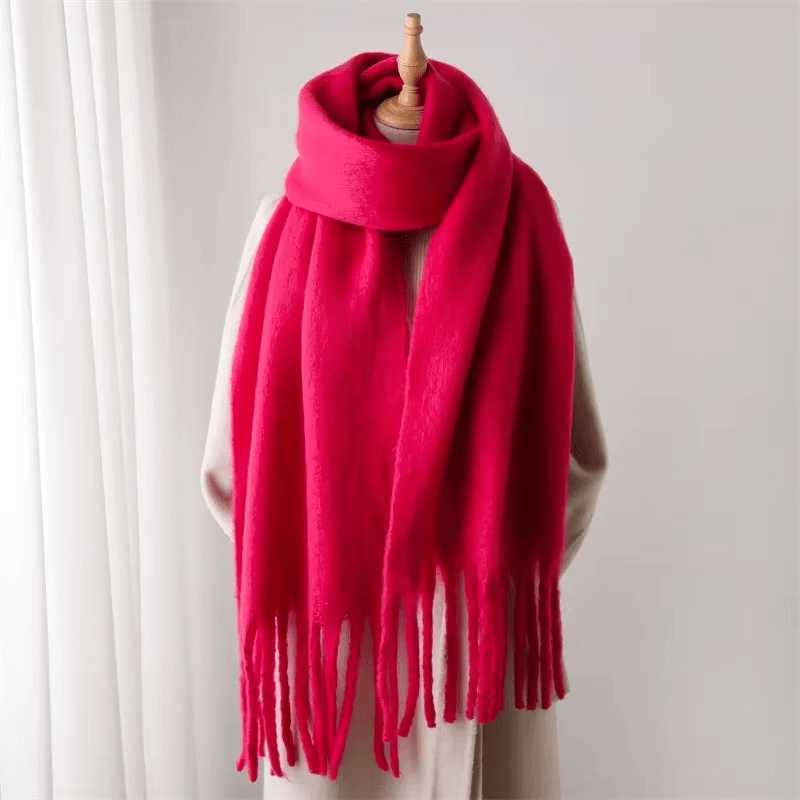 CosyCharm - Écharpe en cachemire doux avec franges pour les chaudes journées d'hiver