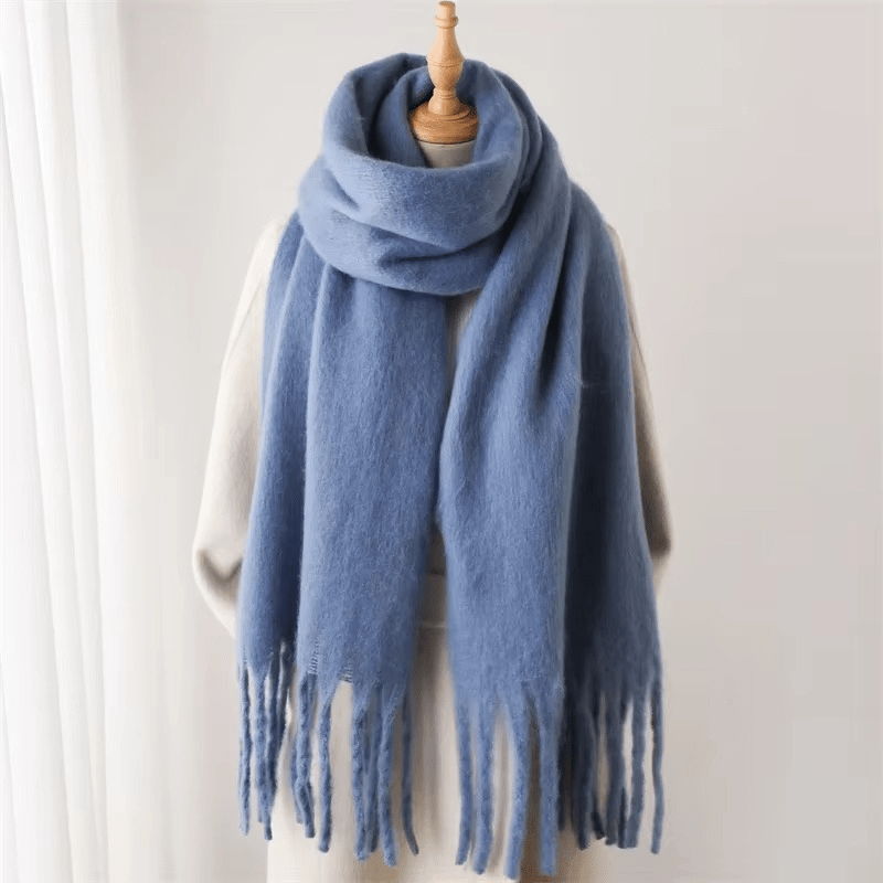 CosyCharm - Écharpe en cachemire doux avec franges pour les chaudes journées d'hiver