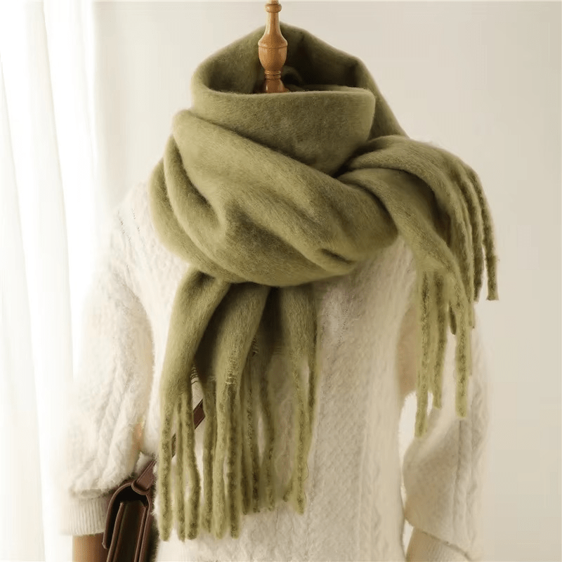 CosyCharm - Écharpe en cachemire doux avec franges pour les chaudes journées d'hiver