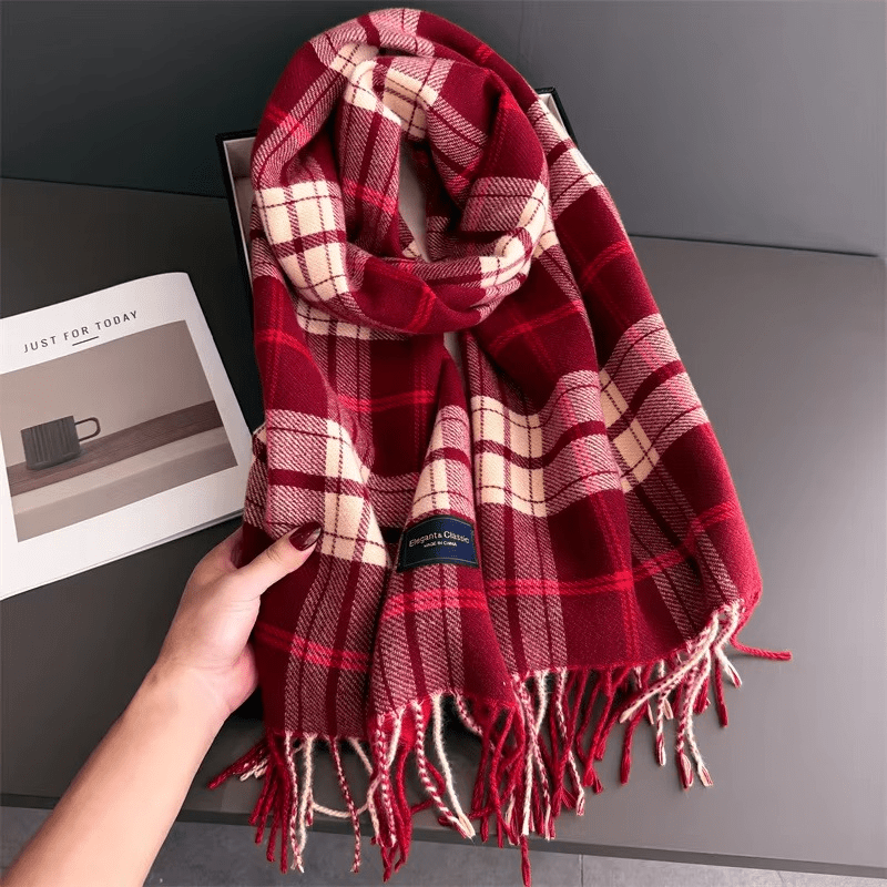 WarmElegance - Cachecol outono/inverno de grife em cashmere macio com aparência de pashmina