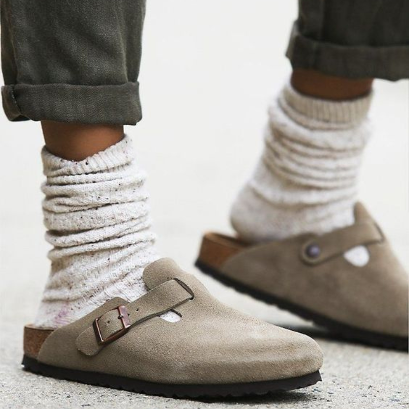 Boston-sandal i førsteklasses unisex-læder