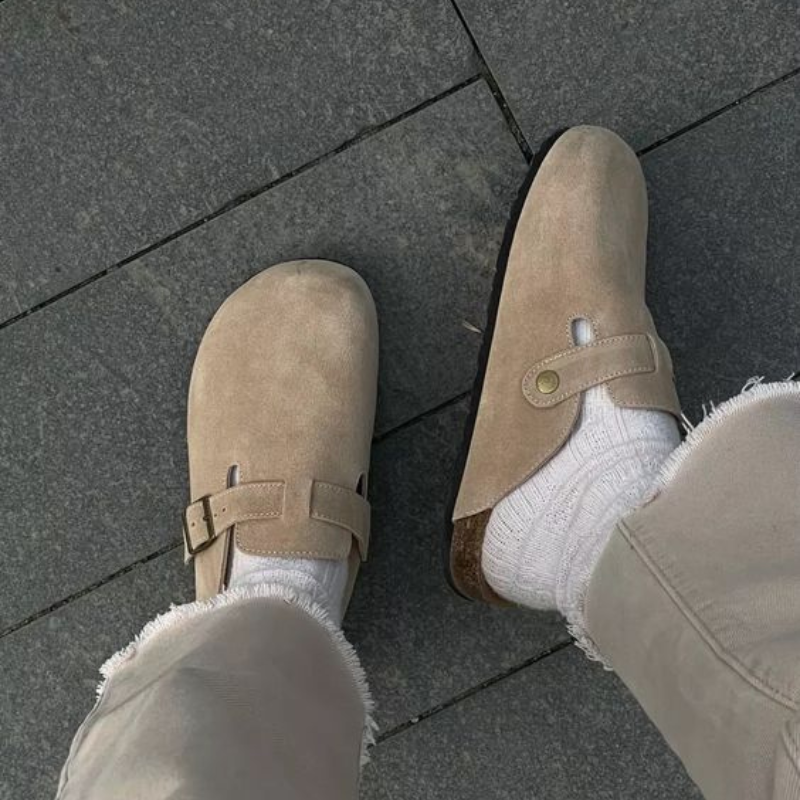 Boston-sandal i førsteklasses unisex-læder