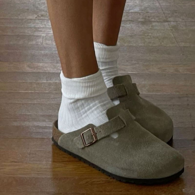 Boston-sandal i førsteklasses unisex-læder