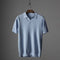 Chemise à manches courtes pour hommes, avec col et tricot texturé