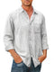 Chemise pour homme avec poche de poitrine et fermeture à boutons, coupe décontractée