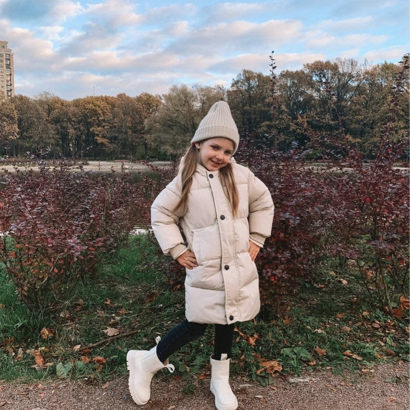 Jaqueta parka de inverno quente para crianças