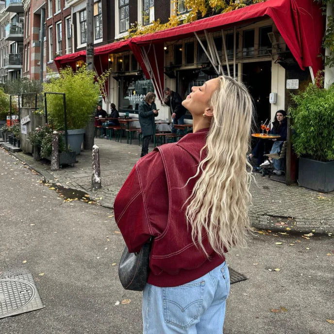 Liva | Oversized jakke lavet af vegansk læder