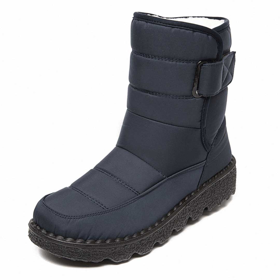 Botas de neve impermeáveis e à prova de vento para mulheres - botas de inverno quentes para neve e chuva