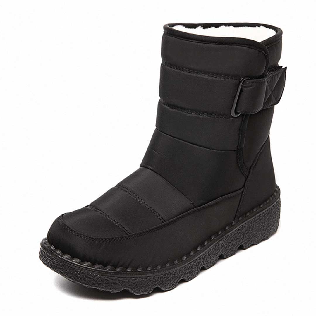 Botas de neve impermeáveis e à prova de vento para mulheres - botas de inverno quentes para neve e chuva