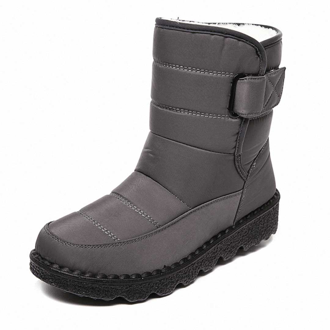 Botas de neve impermeáveis e à prova de vento para mulheres - botas de inverno quentes para neve e chuva