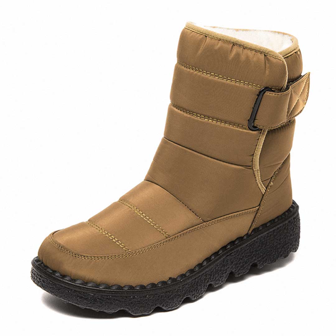 Botas de neve impermeáveis e à prova de vento para mulheres - botas de inverno quentes para neve e chuva