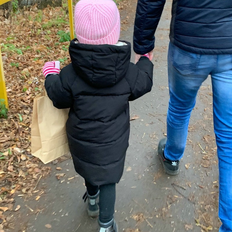 Jaqueta parka de inverno quente para crianças