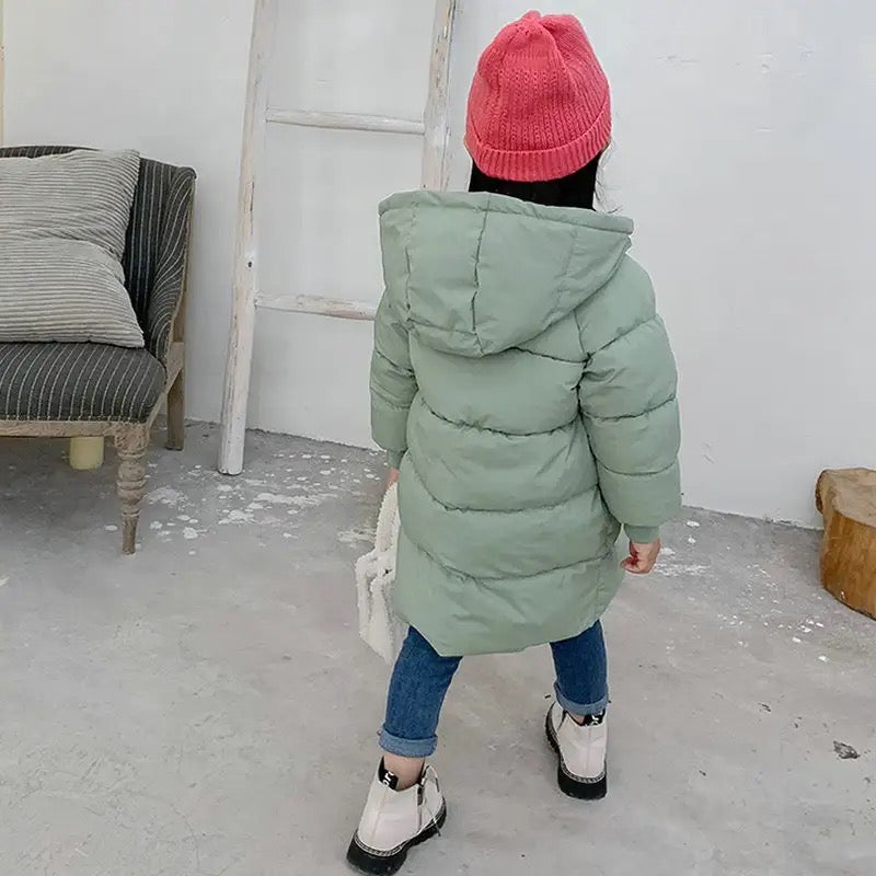 Jaqueta parka de inverno quente para crianças