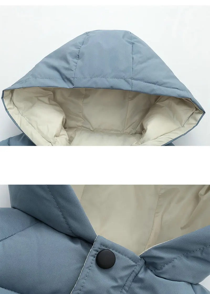 Jaqueta parka de inverno quente para crianças
