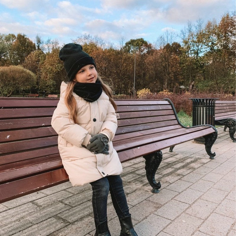 Jaqueta parka de inverno quente para crianças