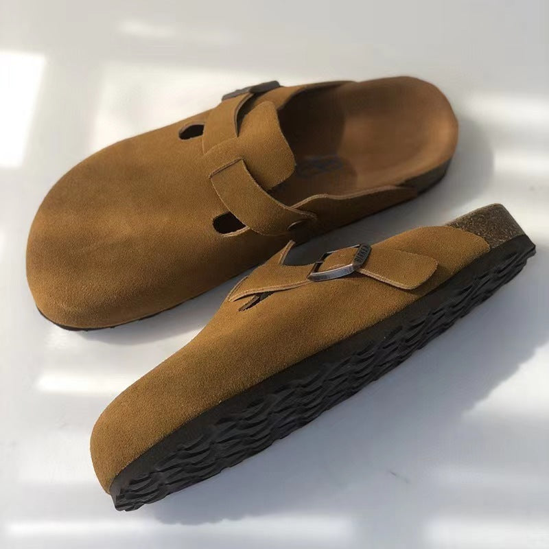 Boston-sandal i førsteklasses unisex-læder