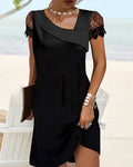 Denisa | Black evening dress for women | Mini