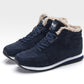 Chaussures d'hiver chaudes et décontractées pour hommes - Baskets hautes avec doublure en fourrure