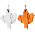 Halloween glowing white ghost - LED hanging decoration with string lights
