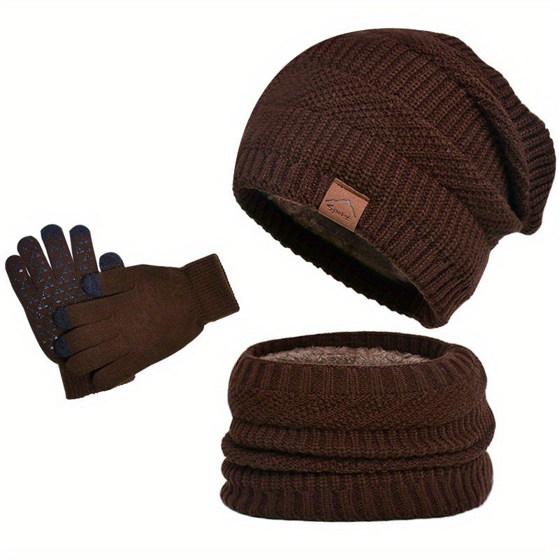 Conjunto de 3 piezas de ropa de invierno Leisure para hombres