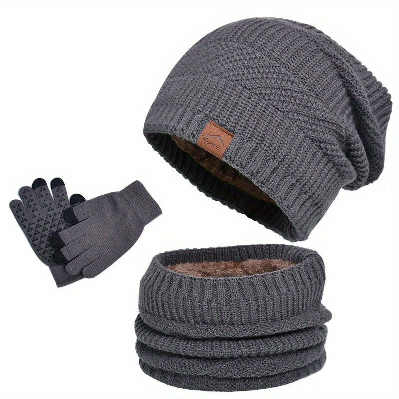 Conjunto de 3 piezas de ropa de invierno Leisure para hombres