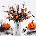 Halloween-kunstgræskar med ahornblade