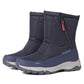 Botas de invierno para mujer con cremallera lateral – botas de nieve impermeables, antideslizantes y duraderas con forro cálido