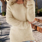 Women's long-sleeved shirt with a soft surface and a relaxed fit