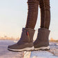 Botas de invierno para mujer con cremallera lateral – botas de nieve impermeables, antideslizantes y duraderas con forro cálido