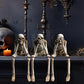 CryptSkulls | Trio de cranii 3D din rășină - Set de decorațiuni de Halloween cu figuri de fantome