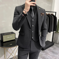Slim Fit tredelt formelt sæt til mænd