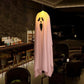 Halloween - svítící bílé duch - LED závěsná dekorace s světelnými řetězy