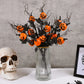 Halloween umělecká dýně s javorovými listy