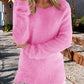 Women's long-sleeved shirt with a soft surface and a relaxed fit