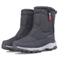 Botas de invierno para mujer con cremallera lateral – botas de nieve impermeables, antideslizantes y duraderas con forro cálido