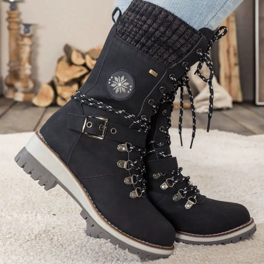 Botas de inverno com forro antiderrapante e quente