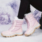 Sapatos de neve à prova d'água para mulheres - botas de inverno com isolamento térmico e sola antiderrapante