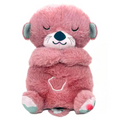 Plush toy with soothing music and breathing movements