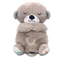 Plush toy with soothing music and breathing movements