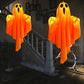 Halloween - svítící bílé duch - LED závěsná dekorace s světelnými řetězy