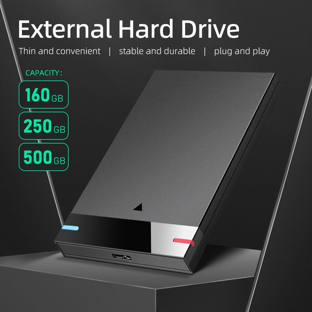 Disque dur externe portable USB 3.0 (160 GB-500 GB, disque dur mobile à grande vitesse pour ordinateur portable et téléphone)
