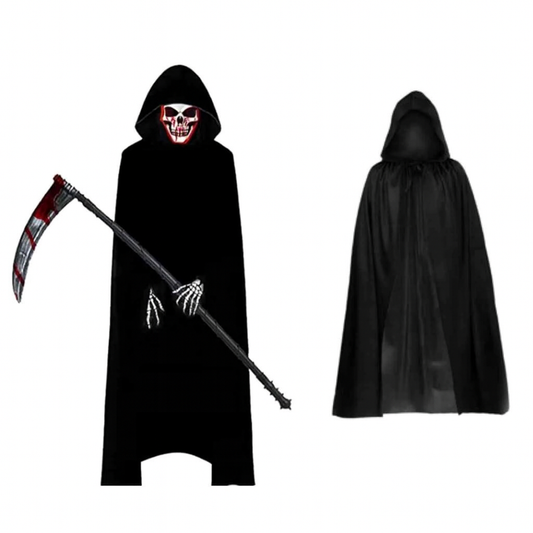 Set Grimora | accesorii pentru pelerina de Halloween, măști schelet și sigiliu
