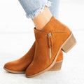 Orthopedic leather boots for women - autumn edition