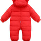 Roupa de inverno quente e aconchegante para bebês com orelhas