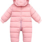 Roupa de inverno quente e aconchegante para bebês com orelhas