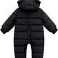 Roupa de inverno quente e aconchegante para bebês com orelhas