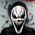 Halloween-maske med kranium - fuldt hoved med hætte