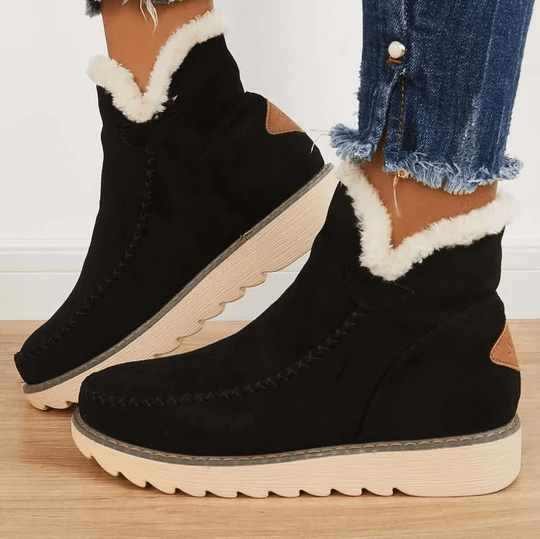 Botas de inverno superconfortáveis e quentes para mulheres - antiderrapantes e com forro macio