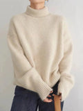 Linen - Cashmere turtleneck sweater